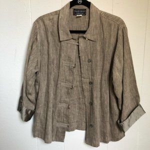 Vintage Chinese linen and silk jacket